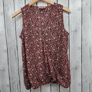 Ann Taylor Loft Factory Floral Sleeveless Blouse